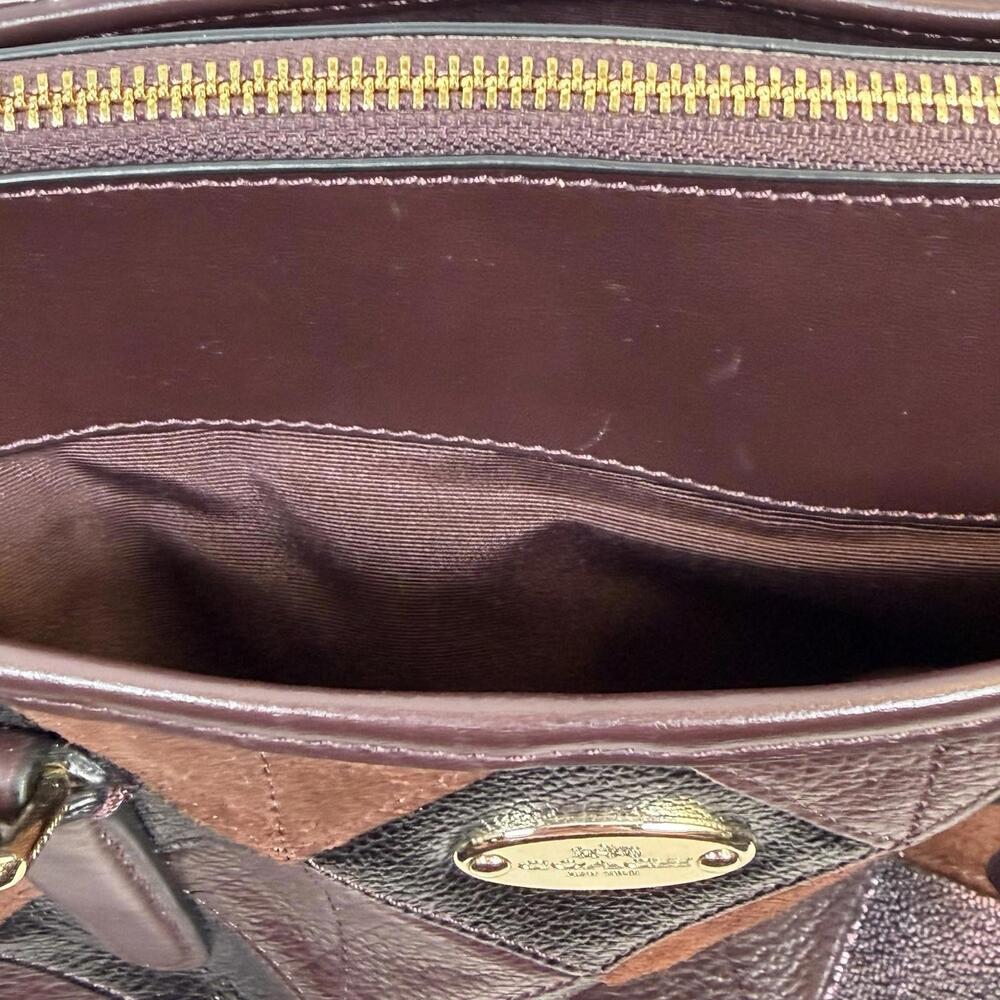 Authentic Coach Patchwork Leather Morgan Satchel … - image 6